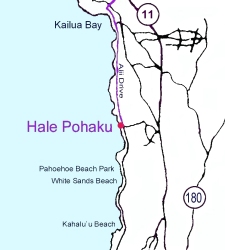  [Map of Kona from Kailua to Hale Pōhaku] 